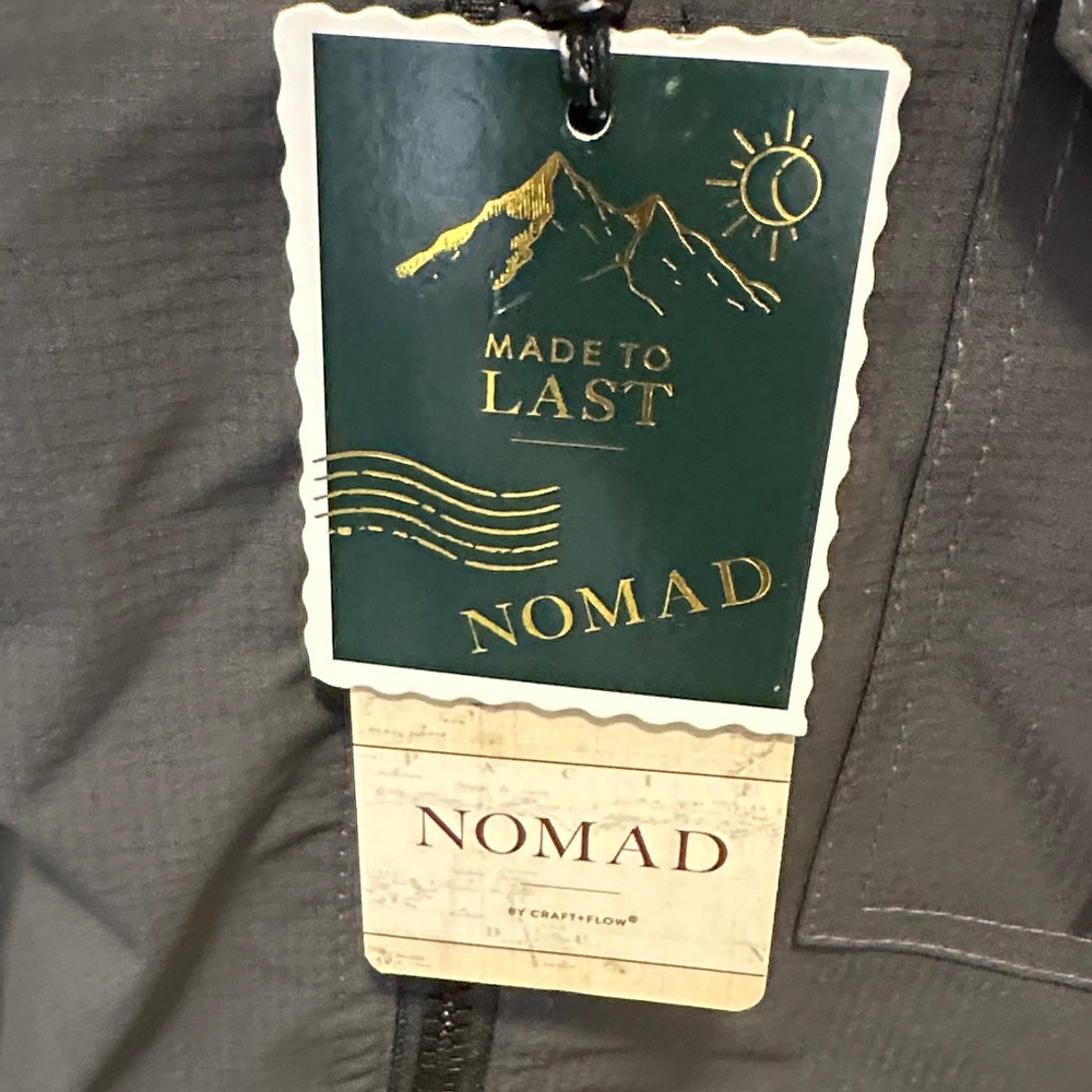Nomad Jacket with Gold Logo Tag - Charcoal Gray